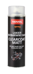 NOVOL bezbarvý lak CLEARCOAT MATT sprej 500ml