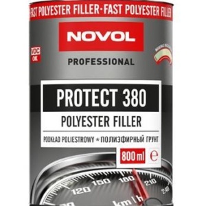 NOVOL sada plnič/tmel polyesterový stříkací PROTECT 380 (0.8+0,08L-Cetox-12-OB RED)